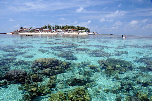 Korallenriff vor Bonetambung, einer bewohnten Insel im indonesischen Spermonde-Archipel. |  Foto: Sebastian Ferse, ZMT