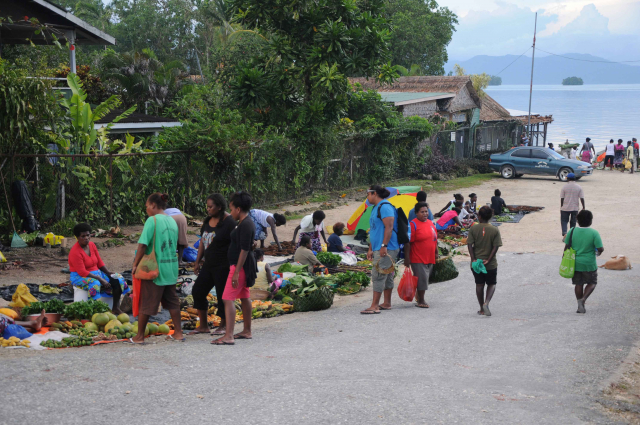 Proximity to markets such as this one in Munda in the Solomon Islands, and related external influences, have negative effects on the richness and complexity of traditional ecological knowledge | Photo: Sebastian Ferse, ZMT