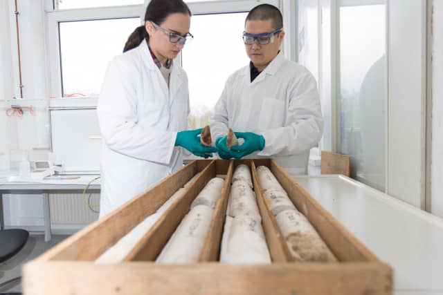 Coral cores from the OASIS project | Photo: Jens Lehmkühler, U Bremen Research Alliance