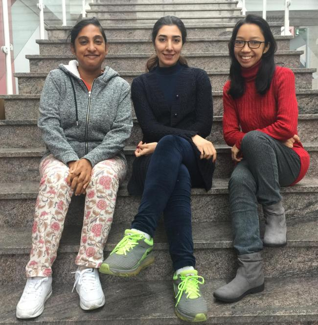 Aradhna Goury (Mauritius), Farzaneh Shams (Iran), Sariaka Bianca Ranaivojaona (Madagascar) are three of five NAM Fellows at ZMT | Photo: A. Daschner
