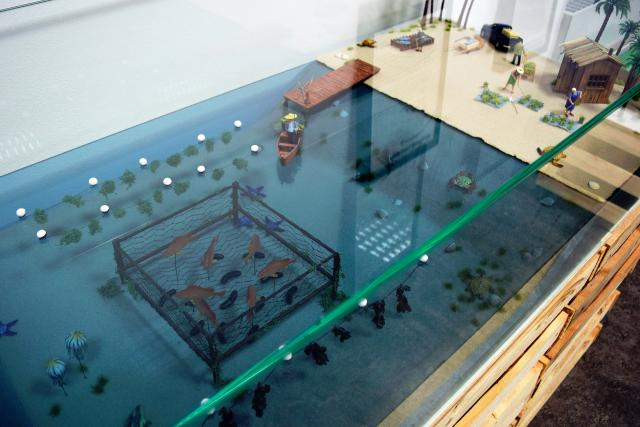 Diorama "Integrierte Aquakultur", gebaut von Architekturstudentin Helen Springer | Foto: ZMT