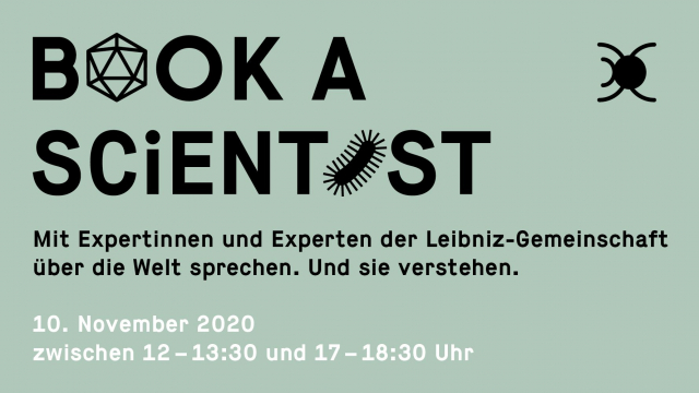 The 20-minute individual chats with experts from the Leibniz Association take place on August 18 and can now be booked in advance.
