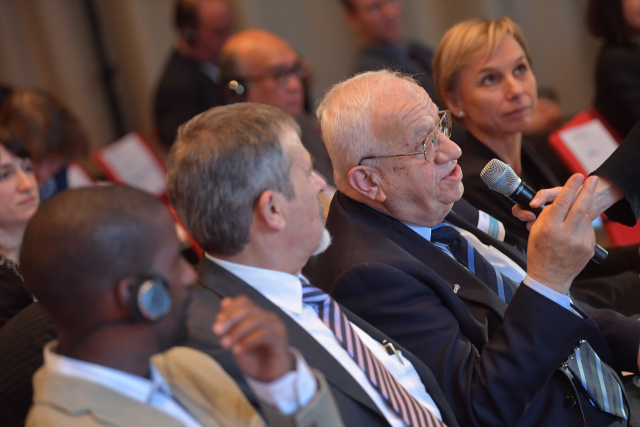 Dr. Awni Behnam, Ehrenpräsident des International Ocean Institute, bei der Capacity Development Conference des ZMT in Berlin (2019) | Foto: Oliver Lang, ZMT