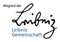 Leibniz Logo fuer Mitgliedseinrichtungen DE Blau Schwarz 62mm