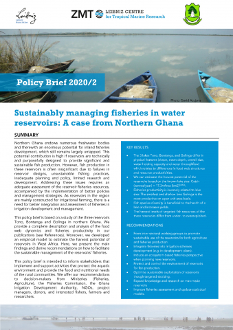 Cover PB Ghana Sustainably managing fisheries in water reservoirs