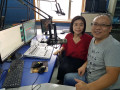 Dr. Jialin Zhang from ZMT was interviewed on a local radio station about this event | Photo: Chunxia Jiang, Hainan University