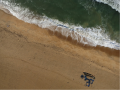 A Ghanian beach photographed by the drone  60 meters above ground. Photo AR and EC