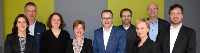 Dr. Janine Reinhard (Leibniz Centre for Tropical Marine Research – ZMT), Dr. Nicolas Dittert (ZMT), Silvia Hardenberg (ZMT), Dr. Claudia Schilling, (Senator for Science and Ports), Tim Cordßen (State Councillor with the Senator for Science and Ports), Prof. Dr. Martin Zimmer (ZMT), Prof. Dr. Hildegard Westphal (ZMT), Dr. Volker Saß (Office of the Senator for Science and Ports), Prof. Dr. Nils Moosdorf (ZMT) | Photo Eike Strubelt, ZMT