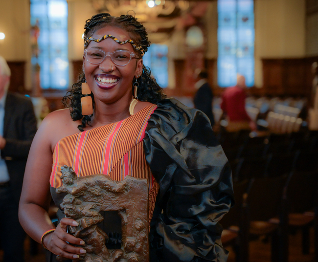 Hamira Kobusingye, Klimaaktivistin aus Uganda, wurde der  Bremer Solidaritätspreis verliehen.  | Foto: Senatspressestelle