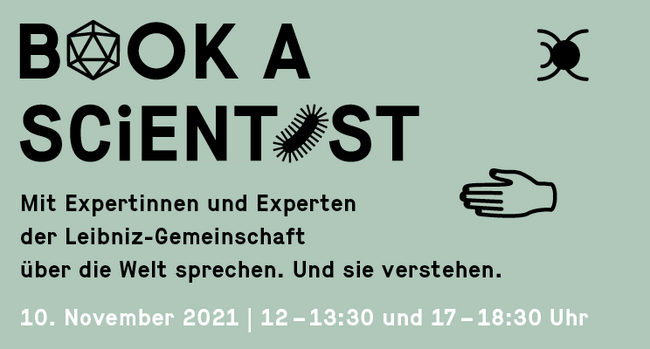 The 20-minute individual chats with experts from the Leibniz Association take place on August 18 and can now be booked in advance.