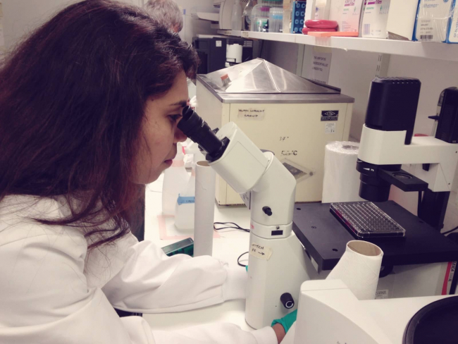 Dr. Rima Beeoo wird in ihrer Forschung die Nahrungsbestandteile von Quallenarten untersuchen, die derzeit am ZMT kultiviert werden | Foto: Privat